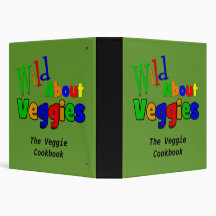 Wild About Veggies Recipe Book Vinyl Binders