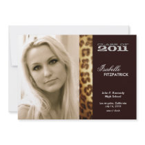 Wild Animal Print Leopard Graduation Announcement