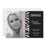 Wild Animal Print Zebra Graduation Announcement