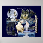 WILD ANIMALS Montage Art Poster posters