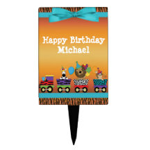 Wild Animals Train Ride Tiger Stripes Birthday