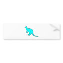 Wild Australian Kangaroo Marsupial Roo Silhouette bumper stickers