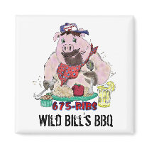 WILD BILL'S BBQ FRIDGE MAGNETS