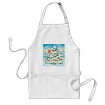 Wild Birds in Nature with Starlit Christmas Tree Aprons