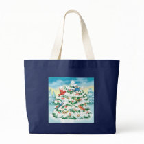 Wild Birds in Nature with Starlit Christmas Tree Bags