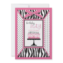 Wild Birthday Cake HP Invitation Card