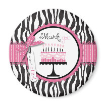 Wild Birthday Cake TY Magnet Pink