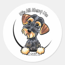 Wild Boar Wirehaired Dachshund Its All About Me Sticker