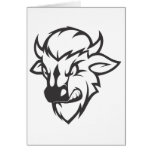 Wild Buffalo Cartoon Card