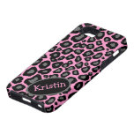 Wild Cartoon Style Leopard Spots with Name casemate cases