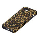 Wild Cartoon Style Leopard Spots with Name casemate cases