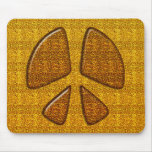 WILD CAT PATTERN PEACE SIGN MOUSEPAD