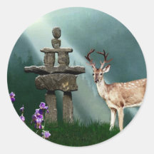 Wild Deer & Inukshuk Wilderness Stickers