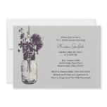 Wild flowers & Mason Jar Bridal Shower Personalized Invitations