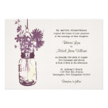 Wild flowers & Mason Jar Wedding Invitations