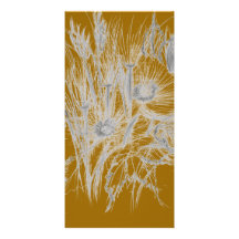 Wild Flowers Sketch Photo Card
