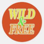 Wild&free Round Stickers