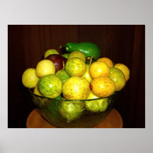 WIld Hawaiian Avocados, Guavas and Lilikoi Print