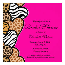 Wild hearts Bridal Shower invitation
