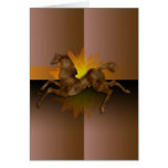 Wild Horses #1 Caramel Cream Greeting Card