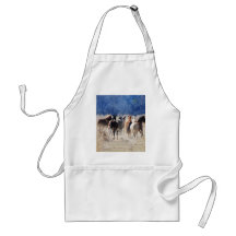 Wild horses running apron