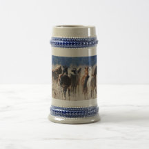 Wild horses running mugs