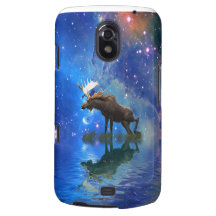 Wild Moose & Starry Skies Wildlife Cell Phone Case Samsung Galaxy Nexus Cases