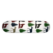 Wild Moose Wolf Wilderness Mountain Cabin Rustic Custom Skateboard