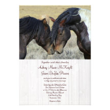 Wild Mustang Horses Wedding Invitations