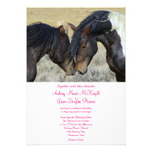 Wild Mustang Horses Wedding Invitations