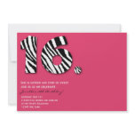 Wild n Sweet 16 Birthday Party Invitation