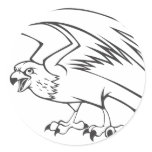 Wild Peregrine Falcon Bird in Black and White stickers