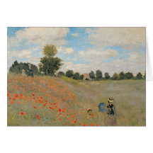 Wild Poppies, near Argenteuil Greeting Cards