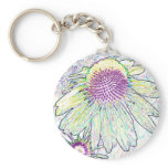 Wild Purple Coneflower keychain