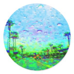 Wild Rain Round Stickers