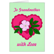 Wild Rose Custom Mothers Day Card - grandmother