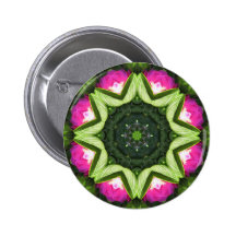 Wild Rose Lotus Mandala Button