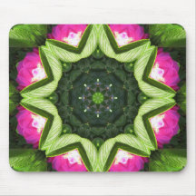 Wild Rose Lotus Mandala Mouse Pad