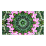 Wild Rose Pink Flower Mandala Business Cards