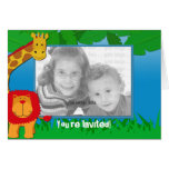 Wild Safari Photo Template Birthday Invitation Card