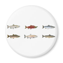 Wild Salmon Refrigerator Magnet
