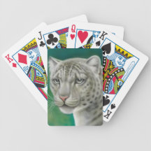 Wild Snow Leopard Playing Cards