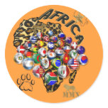 Wild Soccer Celebration Safari style futbol gifts Round Sticker