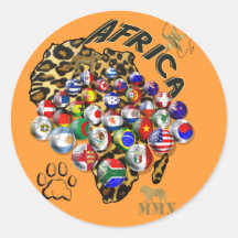 Wild Soccer Celebration Safari style futbol gifts Round Sticker