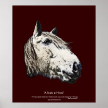 WILD STALLION & Quote, Horse Lover Fine-Art Poster