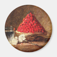Wild Strawberries by Jean Simeon Chardin Refrigerator Magnet