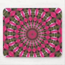 Wild strawberry burst pattern mouse pad