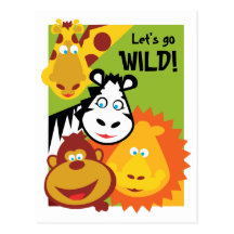 Wild Thing - Card - Birthday Invite Post Card