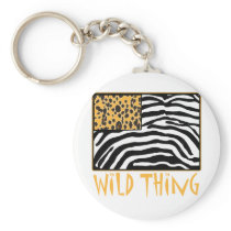 Wild Thing! Cool Animal Print design Keychain