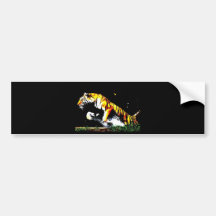 Wild Tiger Bumper Stickers